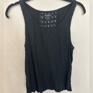 Black medium lucky brand top with lots of detail